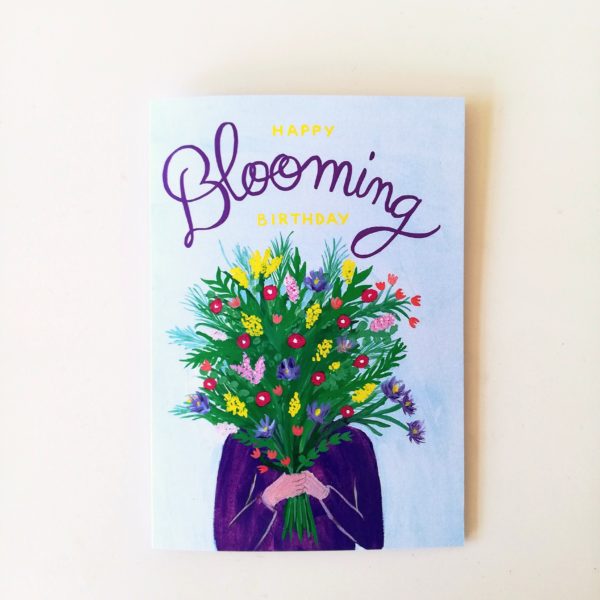 carte d'anniversaire - happy blooming birthday - tierceline
