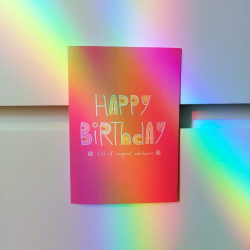 carte d'anniversaire - magical rainbows - tierceline